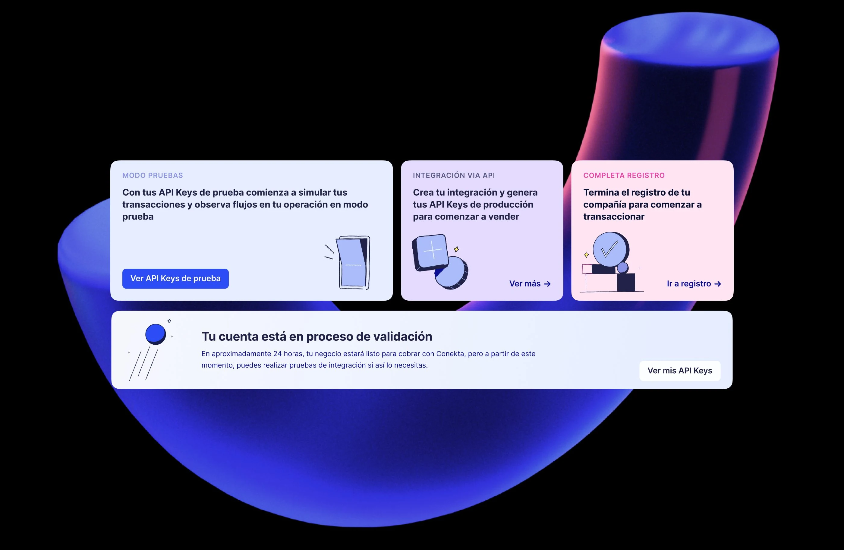 Conekta onboarding flow