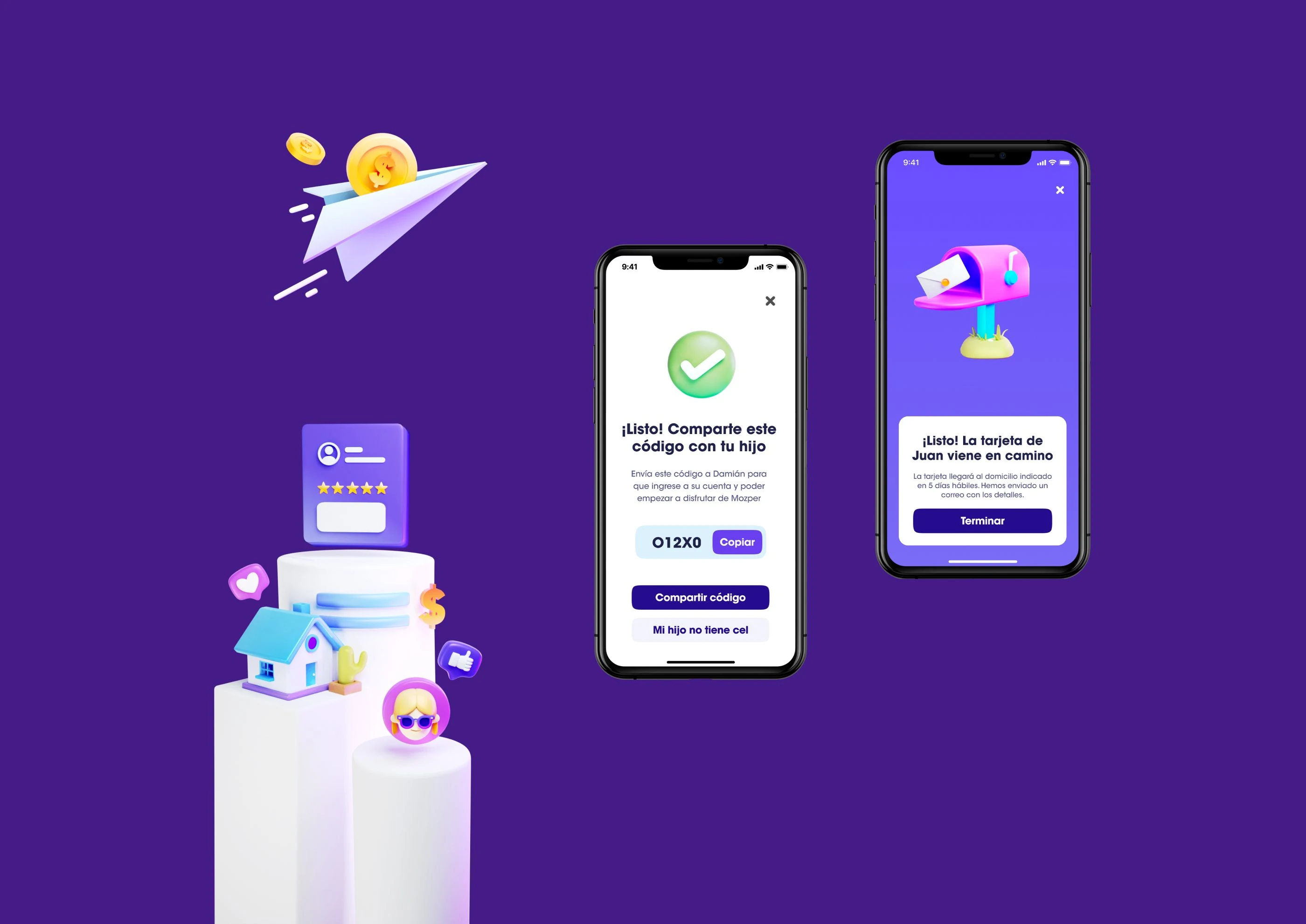 Mozper send money flow