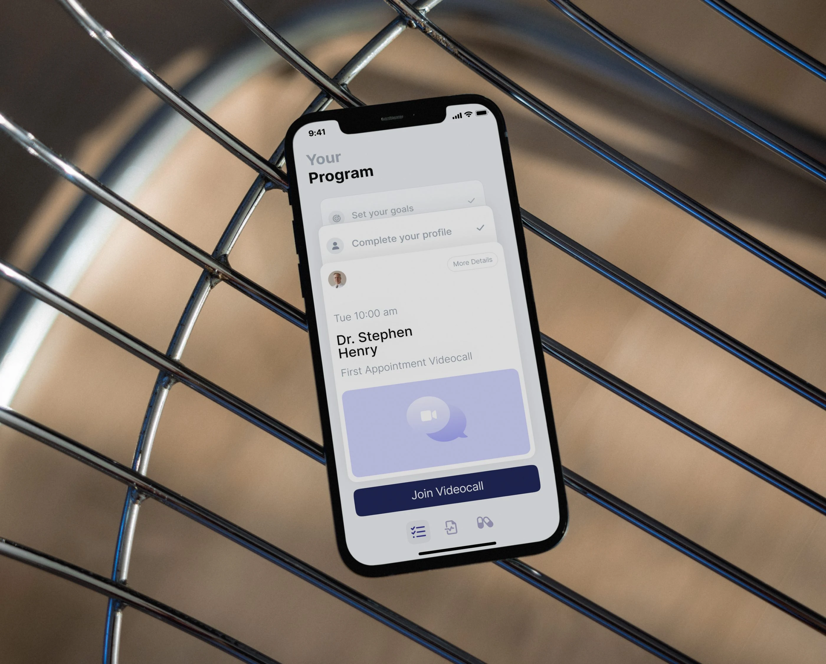 Reborn app UI design